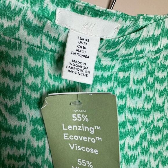 SALE! Green H&M Patterned Maxi Skirt Size 10 NWT - Picture 6 of 6